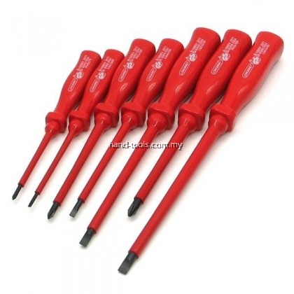 Proskit 8PK-8100E Set Pemutar Skru Penebat 1000V (7 Keping) Insulated Screwdriver Set (1000V)
